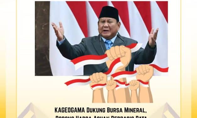 KAGEOGAMA Dukung Bursa Mineral, Dorong Harga Acuan Berbasis Data